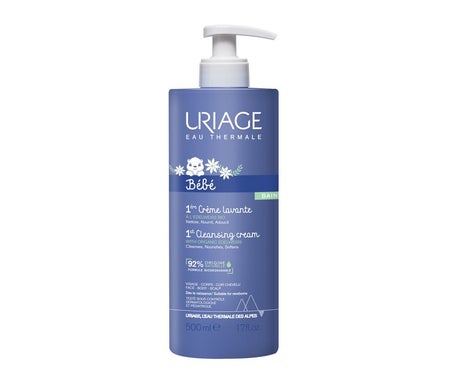 Uriage Foaming and Cleansing Soap-Free Cream (500 ml) - Baño del bebé