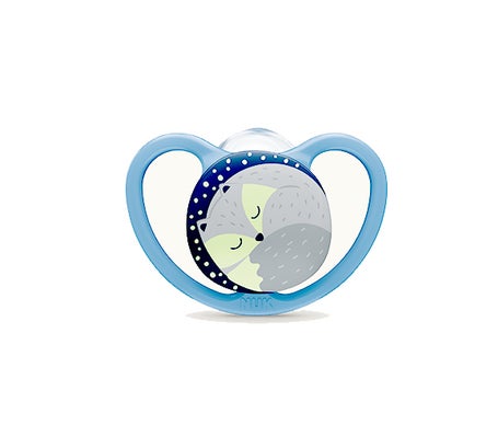 Nuk Chupete Silicona Space Night 18-36M 1ud