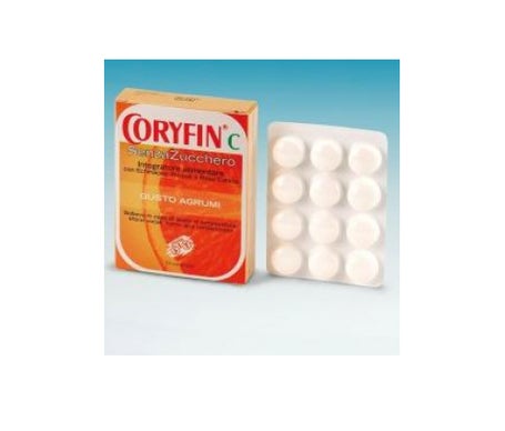 Coryfin C Sugar Free Citrus Taste Supplement - 24 Caramelos de SIT LABORATORIO FARMAC. | Natural Doctor
