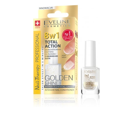 Eveline Cosmetics Nail Therapy 8in1 Total Action Golden Shine 12ml