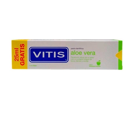 Vitis Aloe Vera Manzana-Menta Pasta Dentífrica 100+25ml