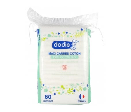 Dodie Maxi Cuadros de Algodón Orgánico 60uds