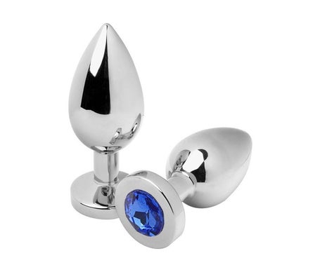 Metal Hard Anal Plug Diamond Transparente Medium 7,62cm 1ud