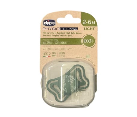 Chicco Physio Light Eco Chupeta Verde 2-6M 1 Unidade