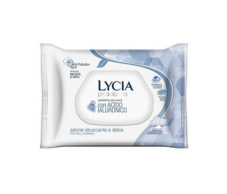 Lycia Hyaluronic Acid Makeup Remover Wipes 20uds