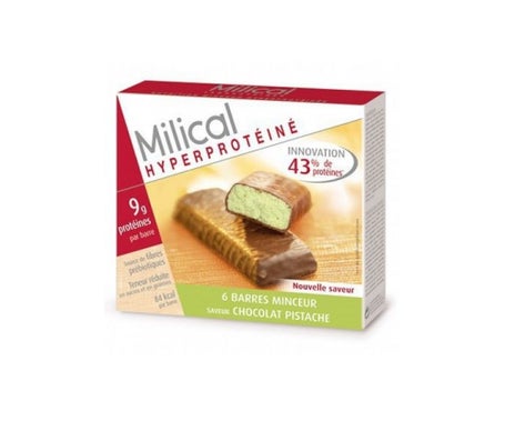 Milical - Barra de Pistacho con Hiperproteína y Chocolate