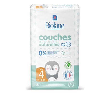 Biolane Pañal Natural Bebé Talla 4 44uds