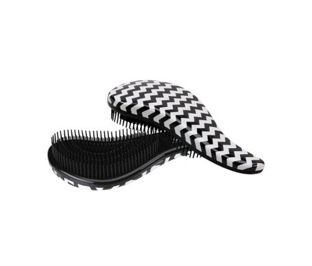 Cala Tangle-Free Hair Brush (Black / White Zigzag)