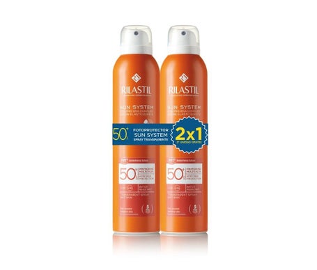 Rilastil Sun System Spray Solar Corporal Transparente SPF50+ 2x200ml