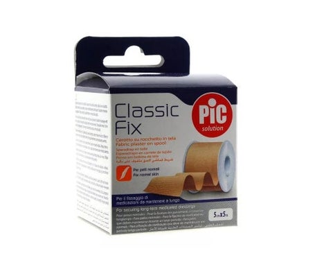 Pic Solution Esparadrapo Classic Fix Tela Piel 5Cmx5M 1 unidad