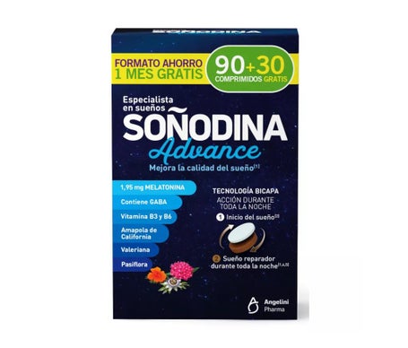 Angelini Soñodina Melatonina Bicapa Sueño 120caps