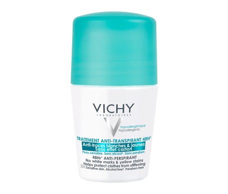 Vichy desodorante antitranspirante antimanchas blancas roll-on 50ml