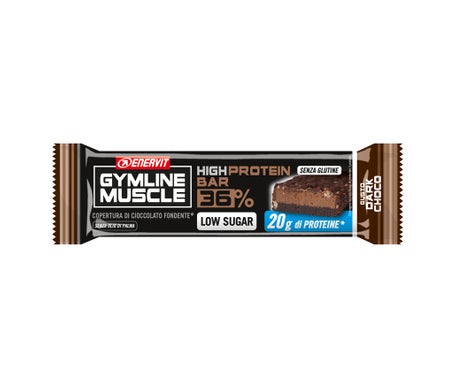 Enervit Gymline Muscle High Protein Bar 36% dark choco 55 g - Nutrición deportiva