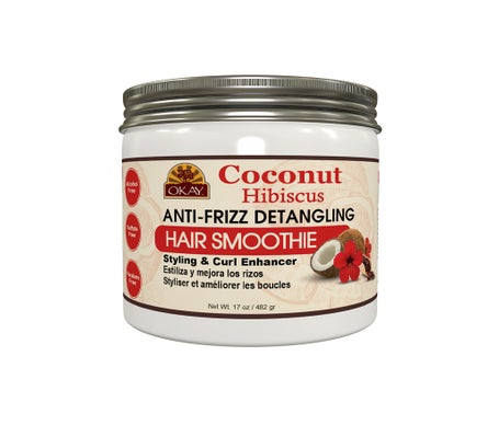 Okay Coco Hibisco Smoothie para Cabello Antiencrespamiento y Desenredante, 482g