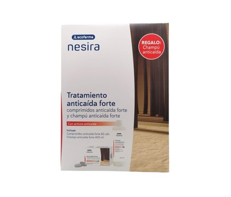 Acofarma Nesira Pack Tratamiento Anticaída Forte 60comp + Champú 400ml