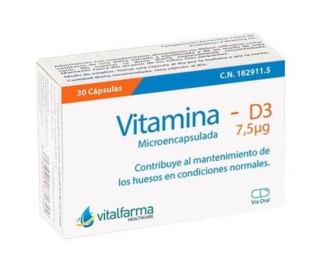 Vitalfarma Vitamina D3 7,5 Mcg 30 Capsulas