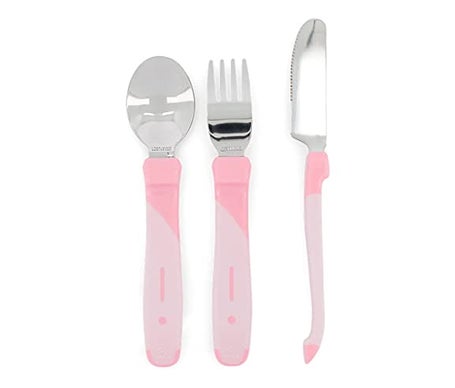 Twistshake Set de Cubiertos 12 Meses Rosa