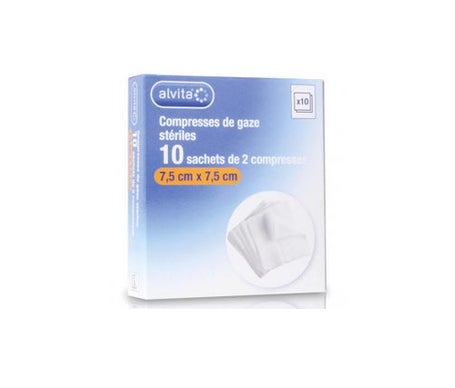 Alvita Compresa Estéril No Tejido 7.5x7.5 2x50uds