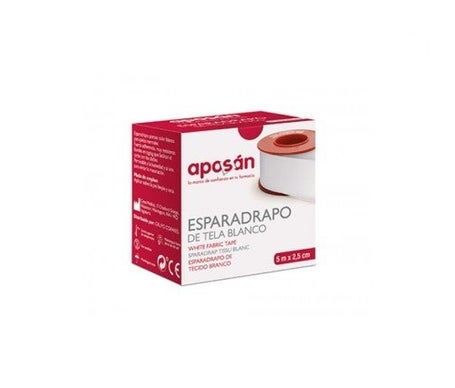 Aposán esparadrapo tela color blanco 5x2,5cm 1ud