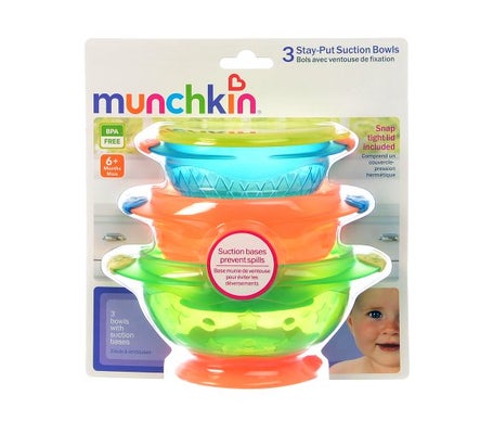Munchkin Set Taças Coloridas com Ventosa 3 Unidades