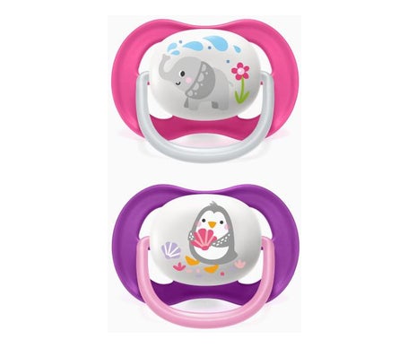 Avent Pack Chupetes Ultra Air Collection Pingüino y Elefante 6-18m 2uds