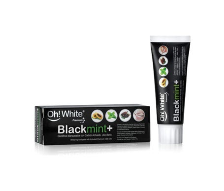 Oh! White Blackmint+ Dentífrico Blanqueador con Carbón Activado 75ml