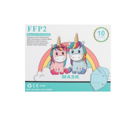 Ouyi Children's FFP2 NR High Performance Face Mask Blue 10 units