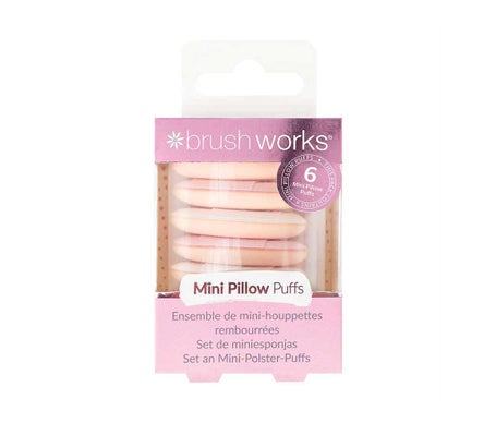 Brushworks Set Mini Pillow Puffs Make Up 6uds