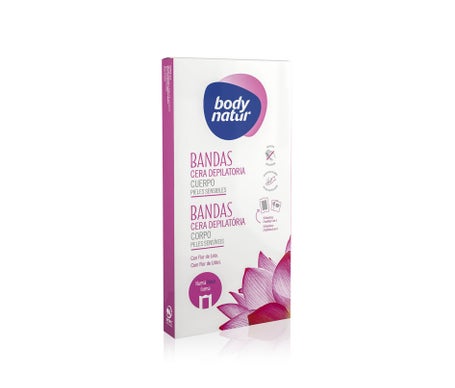Body Natur Bandas de Cera Piel Sensible Rosa Mosqueta Bio 16uds