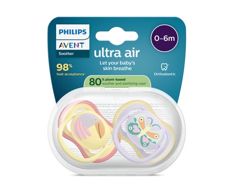 Philips Avent Ultra Air Chupete Tucán Mariposa 0-6M 2uds