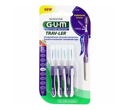 Proxabrush de goma Trav-Ler 4 Cepillos Interdentales 1,2 Mm