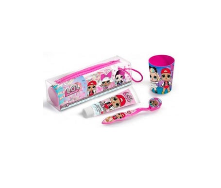 Vaza Neceser Lol Dentrifico + Cepillo + Vaso