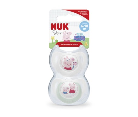 Nuk Star Peppa Pig Chupete 6-18M 2 uds