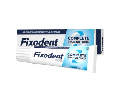 Fixodent Pro Complete Fijación Fuerte Crema Adhesiva Fresca 47g