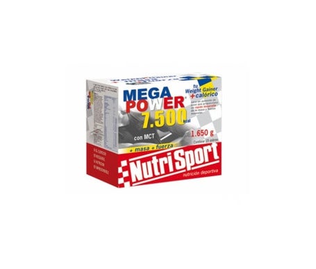 Megapower batidos sobres -Nutrisport - Chocolate + Caja 15 Sobres 1650Gr.