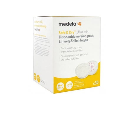 Medela Safe & Dry Ultra Thin Disposable Nursing Pads (30 pcs.) - Accesorios para la lactancia