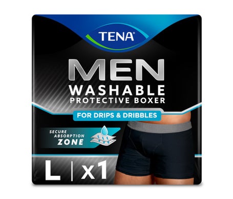 Tena Men Boxer Lavable Negro L 1ud