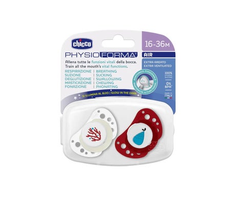 Chicco PhysioForma Air Chupete Rojo 16-36M 2uds