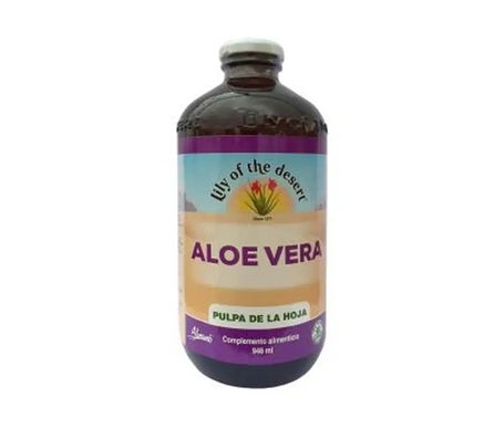Lily Of The Desert Aloe Vera Pulpa Hoja Vidrio 946ml