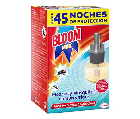 Bloom Max Moscas & Mosquitos Rec. Eléctrico Líquido 18ml