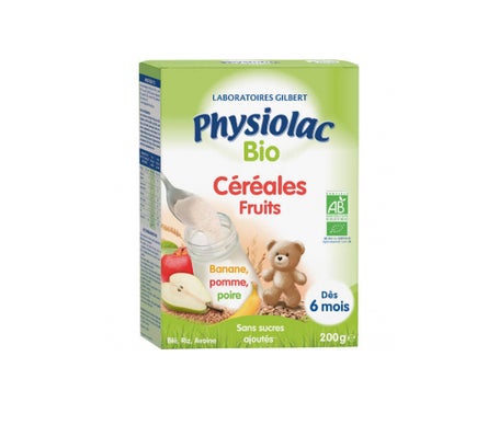 Physiolac Organic fruit cereals (200g) - Alimentación del bebé
