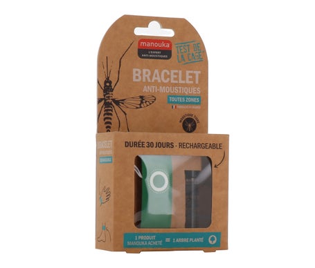 Manouka Pulsera Repelente de Mosquitos Adulto Verde 1ud