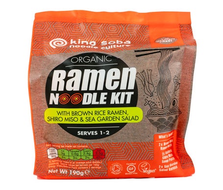 King Soba Kit Noodles Ramen Arroz Integral Miso Algas Bio 190g