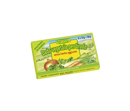 Rapunzel Cubito de Caldo Vegetal Sin Levadura Añadida Bio 8x10g