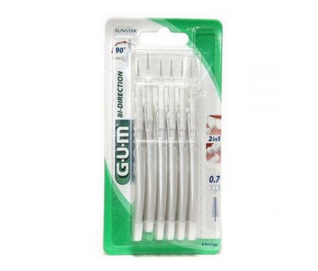 Cepillo Interdental Proxabrush Gum Bidireccional Cónico 90° 0,7mm 6 Unidades