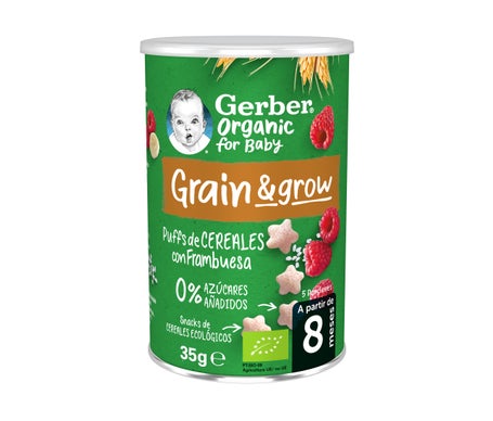 Gerber Organic Wheat & Rice with Raspberry 90g