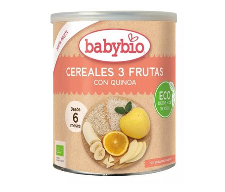 BabyBio Cereales 3 Frutas con Quinoa 220g