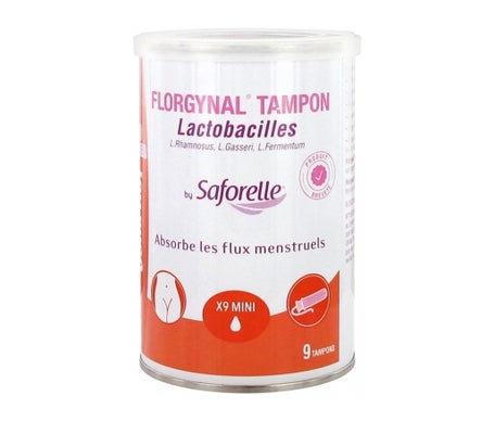 Saforelle Florgynal Tampón compacto Mini Par 9 con aplicador