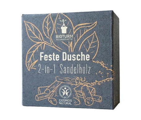 Bioturm Champú y Gel Sólido 2 en 1 Sándalo 100g