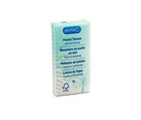 Alvita Pañuelos de Bolsillo en Caja de 10uds